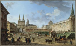 Red Square Architecture Drucke: View of the Resurrection Gate on Red Square