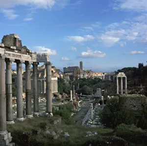 Ancient Roman Forum Drucke: View of the Roman forum, 5th century BC