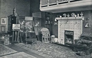 British Interior Design History Drucke: View in the Studio of Sir E. A
