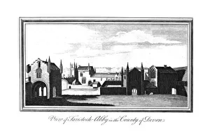 Black And White Britain Drucke: View of Tavistock-Abby in the County of Devon, late 18th-early 19th century