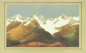Heritage Art In Britain Drucke: View of the Trift-Pass from the Gornergrat, 1859. Creator: Day & Son
