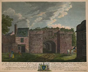 Ein Blick auf die westliche Stadtmauer von Newcastle upon Tyne aus dem Westen um 1778. Erstellt im Jahr 1805