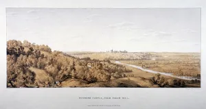 River Thames Landscape Drucke: View of Windsor Castle from Egham Hill, Berkshire, 1851. Artist: Standidge & Co