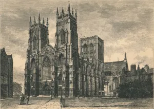 York Minster Architecture Drucke: View of York Minster, c19th century. Artist: WI Mosses