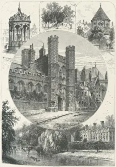 Cassell Petter Galpin Engravings Drucke: Views In and About Cambridge, c1870
