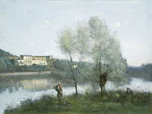 Wasserreflexe In Der Malerei Drucke: Ville d'Avray, um 1865. Künstler: Jean-Baptiste-Camille Corot