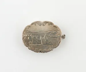 Ölmalerei mit Hafen Szene aus Vinaigreterie in Birmingham um die Jahre 1846/47 von Nathaniel Mills