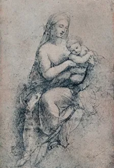 Die Jungfrau und Kind, Studie für die Madonnendi Foligno 1511. (1903) Künstler: Raffael
