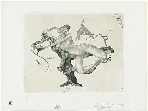 Drucke von Ein Traum, der sich in die Realität verwandelt. 1903, ein Jahr voller Kreativität und Inspiration für den jungen Künstler Paul Klee Drucke: Traumende Jungfrau, 1903