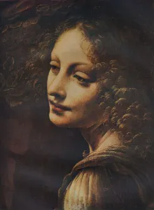 Drucke von Die Jungfrau der Felsen (Details), c1491.Dieses Gemälde gehört zum Kreis von Tafeln aus dem S.Francesco Altarpiece in Mailand.Held im The National Gallery London Drucke: Die Jungfrau von den Felsen (Detail), um 1491, Künstler: Leonhardo vinci