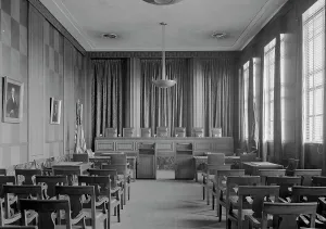 Virginia Staatsbibliothek und Gerichtshof, Richmond (Virgina), 1941. Ersteller: Gottscho - Schleisner GmbH