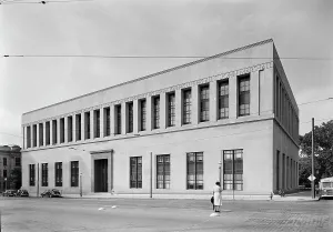 Black And White Historic Photos Drucke: Virginia State Library & Courthouse