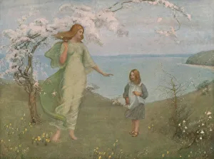 Amalgamated Press Limited Books Drucke: A Vision of Spring, 1901, (c1930). Creator: Thomas Millie Dow