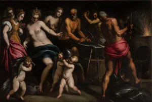 Besuch der Venus im Schmiede von Vulkan um 1585/1590. Ersteller: Palma il Giovane, Jacopo d.j., jungerer (1544-1628)