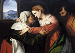 Italian Christian Paintings Drucke: The Visitation