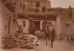 Indigenous People Portraits Drucke: A visitor, c1905. Creator: Edward Sheriff Curtis
