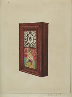Uhrwanduhr, um ca. 1936 von Albert Camilli erstellt wurde
