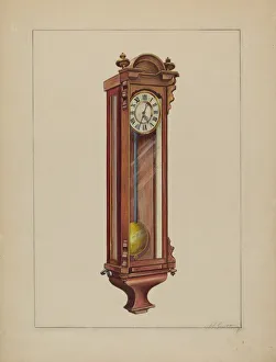 Wanduhr, um ca. 1937 von John Cutting geschaffen wurde