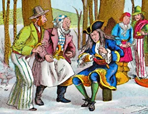 Coloured Lantern Slides Drucke: A warm seat, c1905