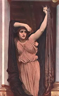 Drucke von Die letzte Uhr des Helden 1887 (c1902). Nach einer Gemälde im Manchester Art Gallery Leander Drucke: Die letzte Uhr des Helden, 1887, (um 1902). Ersteller: unbekannt
