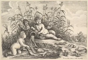 Bohemian Heritage Art Drucke: Water (The Four Elements), ca. 1647. Creator: Wenceslaus Hollar