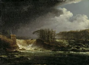 Nineteenth Century Nature Scenes Drucke: A Waterfall