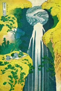 Drucke von Der Wasserfall von Amida hinter der Kiso Road, c1832. Nach einem Farbholz von Katsushika Hokusai (1760-1849). Ursprüngliche Arbeit im British Museum Katsushika Hokusai Drucke: Der Wasserfall von Amida hinter der Kisostraße, 1832/25. Kunstmaler: Hokusai