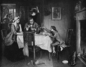 Industrial Revolution History Drucke: Watt Discovering Condensation of Steam, c1884, (1917). Artist: Marcus Stone