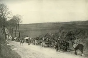 British Army In Belgium Drucke: On the Way to the Trenches, (1919). Creator: Unknown