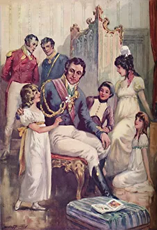 Battle Of Waterloo Art Drucke: Wellington on the Eve of Waterloo, c1925. Artist: Charles Dudley Tennant