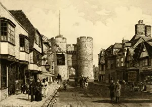 Canterbury Drucke: Westgate, Canterbury, 1898. Schöpfer: Unbekannt.