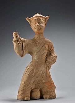 Heritage Art From China Drucke: Whirling dancer over drum, about 100 CE. Creator: Unknown