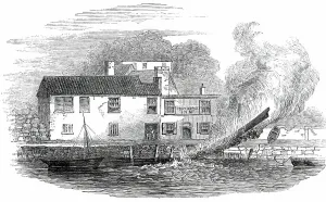 Wirbelsturm in Exeter, 1850. Künstler: Unbekannt.