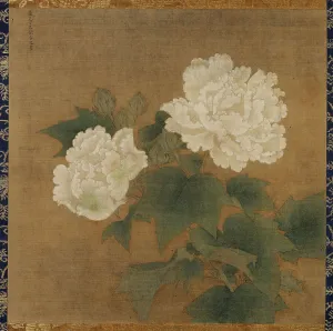 Tokyo National Museum Collection Drucke: White hibiscuses (Set of two hanging scrolls), 1197. Creator: Li Di (active 12th century)