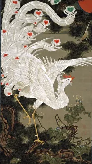 Oriental Arts And Culture Drucke: White Phoenix and Old Pine Tree, 1766