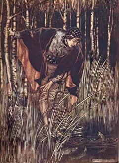 Brothers Grimm Fairy Tales Drucke: The White Snake, 1909