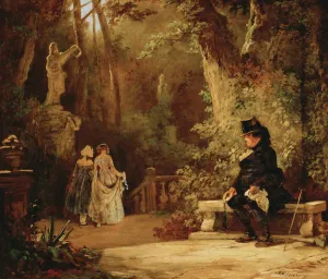 Carl Spitzweg Paintings Drucke: The Widower, ca 1860
