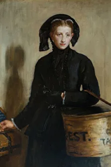 John Everett Millais Paintings Drucke: A Widows Mite, 1870. Creator: John Everett Millais