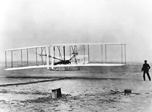 Wilbur Wright Drucke: Wilbur and Orville Wright and the first powered flight, North Carolina, December 17 1903