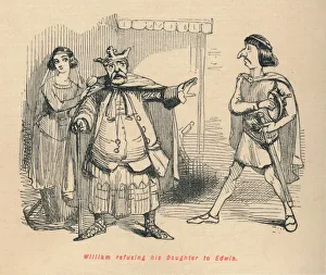 William The Conqueror Image Drucke: William refusing his Daughter to Edwin, c1860, (c1860). Artist: John Leech