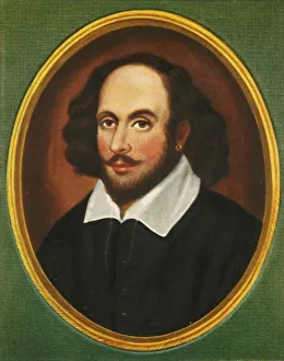 Cigarette Card Miniatures Drucke: William Shakespeare, (1933). Creator: Unknown