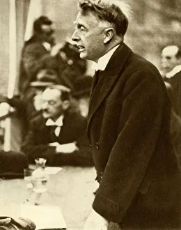 The Silver Jubilee Book Pictures Drucke: William Thomas Cosgrave making a speech, Dublin, Ireland, 1922, (1935). Creator: Unknown