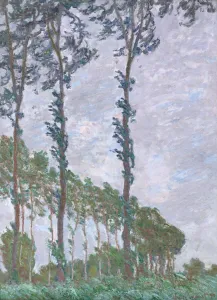 Impressionist Artist Claude Monet Drucke: Wind Effect, Series of The Poplars, 1891. Artist: Monet, Claude (1840-1926)