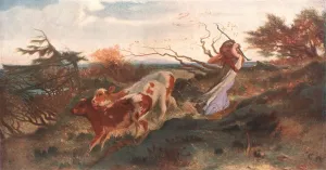 British Animal Husbandry Drucke: Wind on the Wold, 1863, (c1902). Creator: Unknown