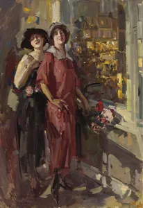 Russian Genre Painting Drucke: At the Window