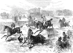 Horse Racing In Britain Drucke: The Windsor Steeplechase, 1869. Creator: Unknown
