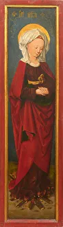 Flügel eines Triptychs: Heilige Afra am Scheiterhaufen um 1497. Künstler: Meister von Augsburg (aktiv ca 1497)
