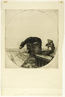Mythische Biester Drucke: Die ungeschlossene Chimeras, 1911. Schöpfer: David Young Cameron