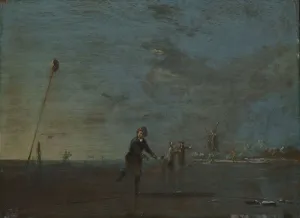 Ice Skating Scene Drucke: Winter