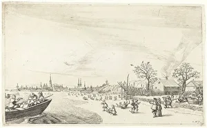 Black And White Winter Scenes Drucke: Winter, 1649. Creator: Conrad Meyer